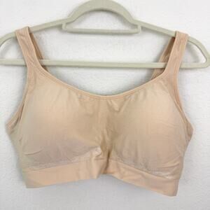 Truekind Womens Daily Comfort Wireless Shaper Bra Size 2XL Chai